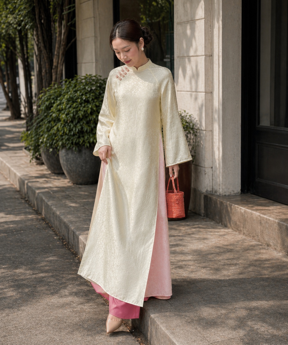 Áo Dài Cưới Đỏ Phượng Hoàng - Ảnh chính