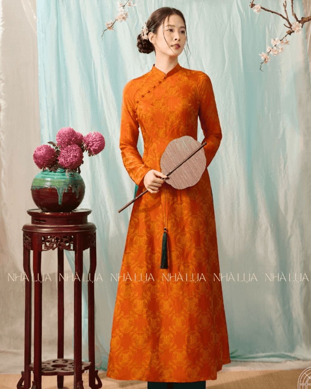 Áo Dài Thanh Khuê Xanh Ngọc